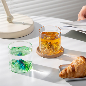 Phong cách Nhật Bản Cocktail đá Tumbler rõ ràng uống Glass Cup Mount Fuji <span class=keywords><strong>Whisky</strong></span> Kính - Product Image 4