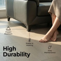 Parquet multicouche en bouleau massif importé de Russie, haute stabilité, 1210x167x14mm, pour espaces extérieurs et salles à manger, garantie 2 ans