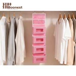 Over the Door Hanging Organizer With Multi <b>Large</b> Pockets Wall Mount Pantry Storage With Clear Window Over the Door Storage - Product Image 5
