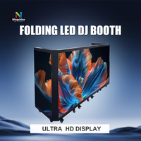 P2.6 Tragbare Faltbare LED-DJ-Kabine LED-DJ-Tisch 500x1000mm DJ-Kabinen-Fassade Faltbar