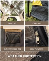 Tente de camping familiale portable d'été, imperméable, instantanée, à une chambre, installation en 60 secondes, résistante au vent, avec sac de transport