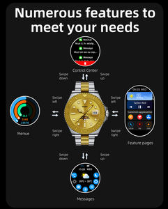 Akıllı saat lüks iş spor saat su geçirmez paslanmaz çelik bilezik giyilebilir cihazlar Pro akıllı saat akıllı adam - Product Image 4
