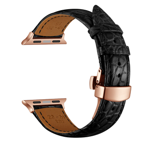 Correa de Reloj de Cuero Vintage de Lujo para Hombre, Compatible con Apple <span class=keywords><strong>iWatch</strong></span> 38mm 40mm 42mm 44mm, Económica y Elegante - Product Image 1