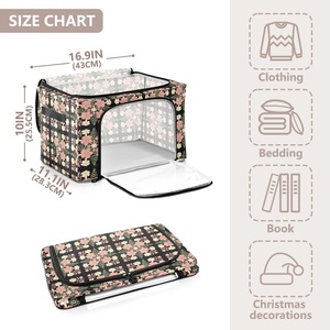 Bacs de rangement en polyester à imprimé floral personnalisé, style hawaïen Ulu Quilt, pour vêtements et jouets à domicile - Product Image 5