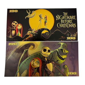 Santa Claus vàng lá tiền giấy đầy màu sắc USD 2 đô la Vàng Tiền giấy với giấy chứng nhận mạ Vàng món quà giáng sinh - Product Image 4