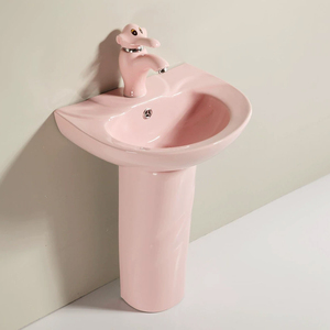Lavabo familial en argile réfractaire Filo Mura pour salle de bain parent-enfant, idéal pour la chambre à coucher et les produits maternels et infantiles. - Product Image 3
