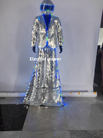 Costume Led Stilts Walker LED Robot Costume Costume pour DJ Party Performance Show Dance Pâques Halloween Party