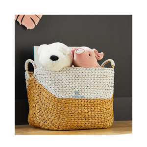 Wholesale Water Hyacinth <strong>Wicker</strong> <strong>Basket</strong> with Handles Eco-friendly Sundries Book Water Hyacinth <strong>Stair</strong> Storage <strong>Basket</strong> - Product Image 5