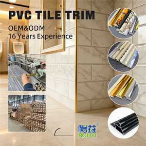 8mm 10mm 12mm Foshan Modern Style Customized PVC Tile Edge <strong>Trim</strong> Round <strong>Corner</strong> <strong>Plastic</strong> Strip <strong>Trim</strong> - Product Image 4