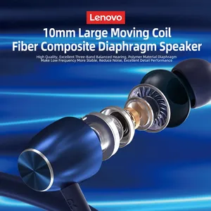 Lenovo HE05X BT 5.0 Earphone asli Earphone tahan air earplug suara HIFI Earphone magnetik Headset <span class=keywords><strong>Neckband</strong></span> Headphone olahraga - Product Image 6