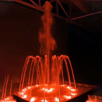 Fuente de Agua Circular Moderna para Paisajes, Fuente Decorativa de Chorro Alto para Exteriores con Sistema de Control Inteligente