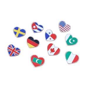 Flag Series Lapel Pin National Emblem <strong>Brooch</strong> New Metal Lapel Pin Accessories Panama <strong>UK</strong> Maldives Canada Italy Cuba Sweden Germany - Product Image 1