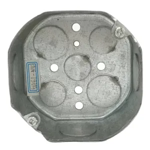 American standard Four inch Outlet Steel octagonal Switch 1-7/8''Deep With 3/4"Knockouts galvanized electrical junction box