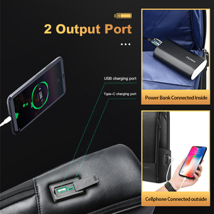 <span class=keywords><strong>Sac</strong></span> <span class=keywords><strong>à</strong></span> <span class=keywords><strong>dos</strong></span> Bopai personnalisé, fin, pour les déplacements professionnels, luxueux, avec charge USB, antivol, intelligent, pour ordinateur portable 15 pouces, en cuir véritable pour <span class=keywords><strong>homme</strong></span> - Product Image 3