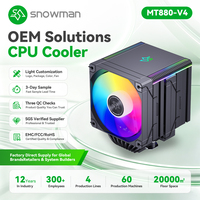 Refroidisseur de processeur à double dissipateur thermique avec 8 caloducs en cuivre de 6 mm, TDP 280W, certifié CE FCC RoHS, pour revendeurs en magasin, avec contrôle qualité en vrac