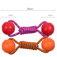 Jouet à Mâcher pour Animaux de Compagnie : Balle Élastique TPR, Jouets pour Chiens en Corde de Nylon, Résistance à la Morsure, Entraînement, Jeu de Traction, Jouets à Mâcher Interactifs