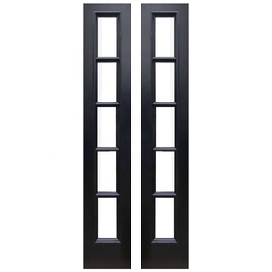 Chúng tôi biệt thự chính nhập cửa trước 2-bảng điều khiển Stile và đường sắt cửa gỗ rắn với sidelites - Product Image 3