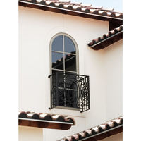 Barreaux de fenêtre en fer forgé de style Juliette pour maison moderne, garde-corps de balcon en acier, clôture noire, grilles de fenêtre, barres de sécurité