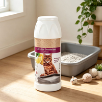 Poudre désodorisante pour litière pour chat, parfum citron, 750g, éliminateur d'odeurs efficace, accessoire pour litière pour chat, vente en gros