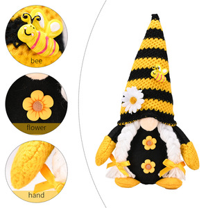 HB-061 Gnomo Peluche Natalizio Ape, Mr e Mrs Honeybee, Ornamenti Gnomo Primaverile - Product Image 3