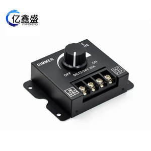 Controlador de Brillo para Tiras de Luz LED YIXINSHENG, Dimmer PWM 12V-24V 30A DC, con Interruptor de Perilla - Product Image 1