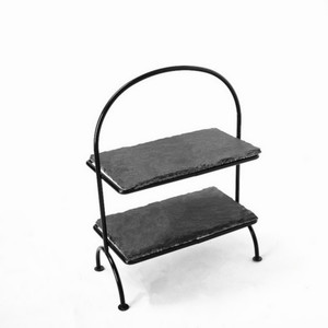 Nouveau sous-verre en <span class=keywords><strong>ardoise</strong></span> noire populaire 4 pièces dans un support en bambou - Product Image 1