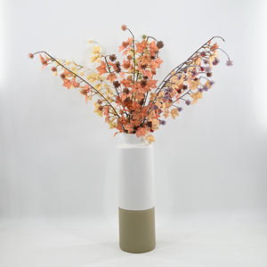 Rose de Guelder au toucher réaliste dans un <span class=keywords><strong>pot</strong></span> noir de 80 cm de haut pour centre de table de salon, décoration de fête de mariage, verdure artificielle - Product Image 2