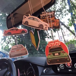 Kunden spezifischer Werbewagen geformter hängender Papierauto-Lufter frischer