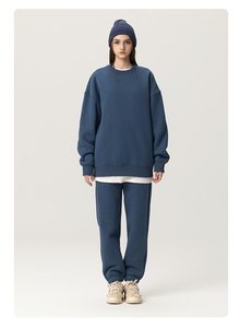 Set <span class=keywords><strong>Felpe</strong></span> Casual Girocollo da Uomo di Alta Qualità all'Ingrosso, Felpa a Maniche Lunghe Neutra con Logo Personalizzato - Product Image 6