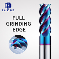 Fraise carrée Lucas Tools HRC63 à 4 dents en carbure pour machines-outils CNC, ODM OEM pour le traitement et la découpe des métaux