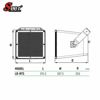 150W RMS IP55 Waterproof 8-Inch Passive 2-Way Wall Mount Speaker for Outdoor Events Guangdong Made · image 4