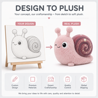 Peluche Escargot Rose Personnalisée Direct Usine, en Coton PP Ultra Doux, Anti-Stress, Idéale Anniversaire, OEM/ODM pour Marques à Marque Blanche