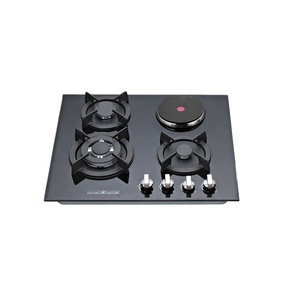 Estufa eléctrica y de gas GLP incorporada para el hogar con estufa de butano, placas de cerámica esmaltadas, 4 <span class=keywords><strong>bunners</strong></span> para cocinar - Product Image 5