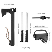Hache multifonction industrielle, tomahawk, allume-feu en plastique, étui, vente en gros d'usine, couteau de survie tactique, scie à bois