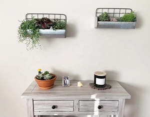 Gegalvaniseerd Metalen Boerderij Muur Opslag Houder Voor Keuken Wasruimte Badkamer Metalen Opknoping Draad Mand - Product Image 4