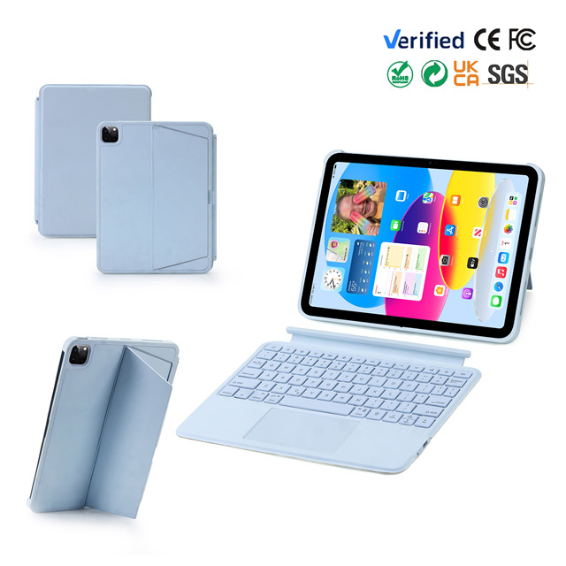 For iPad Pro 11 Keyboard Case with Detachable Magnetic Keyboard, Multi-Angle Stand & Shockproof Protection