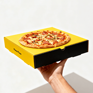 Giao hàng bánh <span class=keywords><strong>Pizza</strong></span> Hộp kích thước khác nhau thực phẩm tùy chỉnh in logo 10inch 12inch 14inch <span class=keywords><strong>Pizza</strong></span> sáo sóng hộp carton Takeaway - Product Image 5