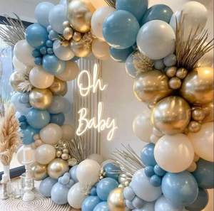 <span class=keywords><strong>Kit</strong></span> de Arco de Globos Azul, 170 Piezas, Globos Dobles Rellenos para Decoración de Baby Shower, <span class=keywords><strong>Kit</strong></span> de Guirnalda Azul Marino - Product Image 4