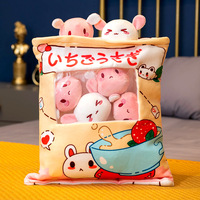 Lapin Un Sac De Collations Oreiller Biscuits Bouffées Au Fromage Boba En Peluche Jouet Alien Animal En Peluche Jouets Axolotl Chauve-Souris Licorne Oreiller Sac
