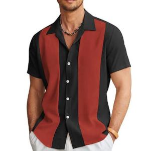 Camicia da <span class=keywords><strong>uomo</strong></span> estiva da spiaggia a righe camicia da <span class=keywords><strong>uomo</strong></span> a maniche corte hawaiana <span class=keywords><strong>abbigliamento</strong></span> <span class=keywords><strong>stile</strong></span> tendenza all'ingrosso - Product Image 4