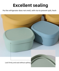 Hot bán người lớn hoặc trẻ em BPA free <span class=keywords><strong>Gel</strong></span> De silice Bento Set <span class=keywords><strong>Box</strong></span> La gamelle cách điện lưu trữ Silicone súp Bát an toàn Hộp Ăn Trưa - Product Image 6