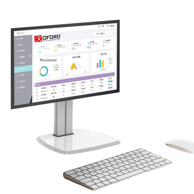 Computer LCD Monitor Stand Aluminum Alloy Silver Adjustable Rotating Desktop Heightening 10-32inch Universal