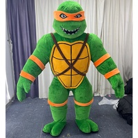 Costume de mascotte géant gonflable Tortue Ninja, sur mesure, en peluche, musclé, vert, guerrier, carnaval, cosplay, Disfraces De pour adulte