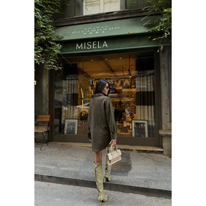 Chemise en daim pour femme, kaki, boutonnée, style décontracté, simple, tendance, chemisier - Product Image 2