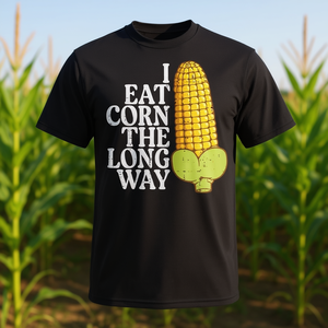 T-shirt pour hommes avec blague humoristique pour adultes : I Eat Corn The Long Way - Product Image 3