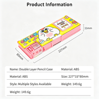 Trousse multifonctionnelle en gros avec calculatrice, taille-crayon, fermeture magnétique et impression numérique personnalisée pour l'école