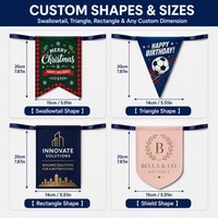 Guirlande de fanions de Noël personnalisée en polyester écologique pour fêtes de Noël, anniversaires, événements et décoration de plafond à la maison