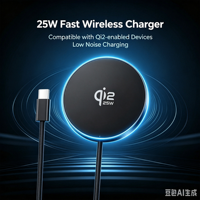 Chargeur sans fil 3-en-1 PD 15W 25W à charge rapide, station de charge pliable de bureau pour téléphone, montre connectée, écouteurs, certifié CE FCC, logo OEM, magnétique