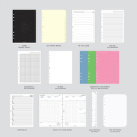 Classeur avec logo personnalisé A5 A6 B5 A4 classeur à feuilles mobiles objectifs budgétaires quotidiens planificateur Journal couverture en cuir PU classeur à anneaux cahier