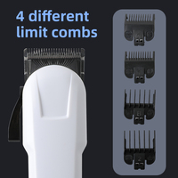 Tondeuse à Cheveux Professionnelle Sans Fil avec Écran LED en ABS, Rechargeable, pour Hommes